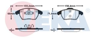 FREN BALATA ARKA İKAZLI 17.00MM OPEL ASTRA K 1.0İ TURBO - 1.4İ TURBO - 1.6 CDTI 15-16 JANT 2015 resmi