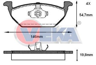 FREN BALATA ÖN LAND ROVER DISCOVERY SPORT (LC) 2.0 TD4 18.30-19.30MM 2014-/ SPORT 2.0 Sİ4 2014-/ EVOQUE 2.0 Sİ4 2011-/ EVOQUE 2.0 TD4 2011-/ EVOQUE 2.0 SD4 2011- resmi
