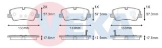 FREN BALATA İKAZLI ARKA HYUNDAİ H350 2.5 CRDI 17.5MM 2015- resmi