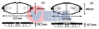 FREN BALATA ÖN VOLVO XC90 II 2.0 D5 18.00MM 2015- / XC90 II 2.0 T8 HYBRID 2015-/ S90 II 2.0 D5 2016- / V90 II 2.0 D5 2016- / XC60 2.0 D4 2015- resmi