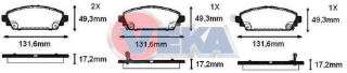 FREN BALATA ARKA İKAZLI FIAT EGEA 1.3 MJT 2015- / EGEA 1.6 MJT 2015- / EGEA 1.4 16V 2015-/ EGEA 1.6 16V 2015- resmi