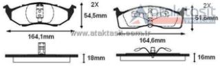 FREN BALATA ÖN CHRYSLER 300 M (LR) 2.7 V6 24V 19.00-17.00MM 1998-2004 / VOYAGER III (GS) 2.5 TD 1995-2001 resmi