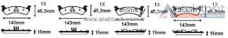 FREN BALATA ARKA JEEP GRAND CHEROKEE I (ZJ) 2.5 TD 15.00MM 1991-1999 / GRAND CHEROKEE I (ZJ) 4.0 1991-1999 / GRAND CHEROKEE I (ZJ) 5.2 1991-1999 resmi