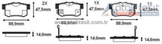 FREN BALATA İKAZLI ARKA CİVİC VIII 1.6 VTEC 2005-2012/ACCORD V 2.2İ ES 1993-1997/1.6İ 16V 1993-1997/ACCORD VI 1.6İ 1997-2003/2.0İ LS 1997-2003/S2000 2.0 V-TEC 1999-/ İNTEGRA 1.8 TYPER 1993-2001 resmi