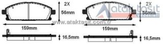 FREN BALATA ÖN NİSSAN PATHFİNDER (R50) 3.3İ V6 1995-2005 resmi