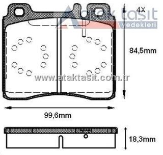 FREN BALATA ÖN MERCEDES S SERISI (W140) S 320 1991-1998 / S SERISI (W140) S 300 1991-1998 resmi