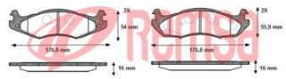 FREN BALATA ÖN JEEP CHEROKEE (XJ) 2.5 TD 16.00MM 1984-2001 / WRANGLER I (YJ,SJ) 4.0 1986-1996 / WRANGLER I (YJ,SJ) 2.5 1986-1996/ HUMMER H1 6.5 D 1992-2004 resmi