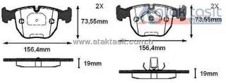 FREN BALATA ÖN BMW X5 (E53) 3.0 D 2000-2007/ (E53) 3.5 XD 2000-2007/ X5 (E53) 4.4 2000-2007/ (E53) 4.6 İS 2000-2007/ 5 SERISI (E39) 525 İ 1995-2003/ (E39) 530 D 1995-2003/ (E39) 518 İ 1995-2003 resmi