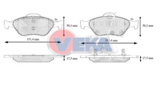 FREN BALATA ÖN TOYOTA YARİS (P9) 1.0 VVT-I 2006-2010/  YARİS (P9) 1.3 VVT-I 2006-2010 / YARİS (P9) 1.4 D-4D 2006-2010 resmi