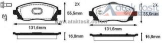FREN BALATA ÖN İKAZLI OPEL CORSA C 1.2İ 16V 2000-2006 / CORSA C 1.0 2000-2006 / CORSA C 1.2İ 2000-2006 resmi