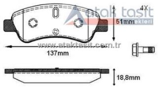 FREN BALATA ÖN 18.8MM PARTNER 96-08/301 1.6 HDI 12-/307 1.4 HDI 00-07/206 00-/207 05-/208 12-/2008 I 13- /BERLİNGO 1.6 HDI 96-08/C-ELYSEE 12-/C4 1.6 HDI 04-09/C3 II 1.4 HDI 09-16/CORSA F 1.2 1.5 19- resmi