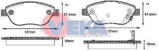 FREN BALATA ÖN İKAZLI OPEL CORSA D 1.3 CDTI 90 HP 2006-2014 / CORSA D 1.4 90 HP 2006-2014 / FIAT 500L 1.3 MJT 2012-/ 500L 1.4 2012-/ GEELY EMGRAND EC7 1.5 2010-2014 resmi