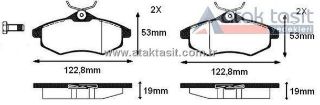 FREN BALATA ÖN CITROEN C3 (FC) 1.4 VTI 2002-2009 / C3 (FC) 1.4 HDI 2002-2009 / C2 (JM) 1.4 2003-2009 / C2 (JM) 1.4 HDI 2003-2009 resmi
