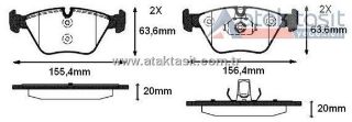 FREN BALATA ÖN BMW 3 SERISI (E46) 330 CD 20.00MM 1998-2005 / X3 (E83) 2.0İ 2004- / X3 (E83) 2.0 D 2004-/ X3 (E83) 3.0 D 2004- resmi