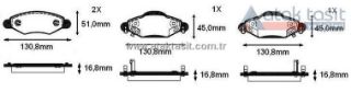 FREN BALATA ÖN İKAZLI TOYOTA YARİS 1.5 VVT-I 1999-2005/ YARİS 1.4 D-4D 1999-2005/YARİS VERSO 1.3 VVT-I 1999-2005/YARİS VERSO 1.4 D-4D 1999-2005/YARİS VERSO 1.5 VVT-I 1999-2005 resmi