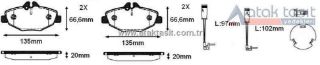 FREN BALATA ÖN FISLI MERCEDES E SERISI (W211) E 320 CDI 2002-2008/(W211) E 280 CDI 2002-2008/(W211) E 200 2002-2008/(W211) E 200 CDI 2002-2008/(W211) E 220 CDI 2002-2008/(W211) E 240 2002-2008 resmi