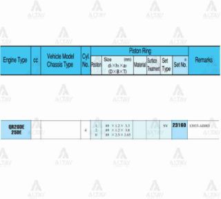 SEGMAN X-TRAİL 01-07 2.0    89.00MM  QR20  STD TAKIM resmi