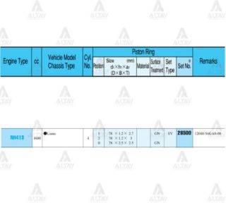 SEGMAN SWİFT 02-07 1.3 - 1.5  VİTARA 1.6L JB416 3 KAPI  78.00MM  M16A  STD TAKIM resmi