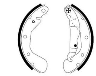 ARKA PABUÇ BALATA CORSA C 00-09 VECTRA A 93-95 ASTRA F 91-98 LACETTİ 05 NUBIRA 03 200X46 resmi