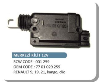 KAPI KİLİT MOTORU R9-R11-R19-R21-CLİO-MEGANE resmi