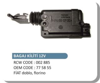 BAGAJ KİLİT MOTORU FİAT DOBLO resmi