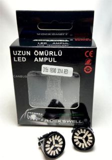 LED AMPUL T20 18 LED KIRMIZI 12V resmi