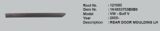 KAPI ÇITASI ARKA SOL 1K4853753B9B9 121085 GOLF-V 05->(SİYAH) resmi
