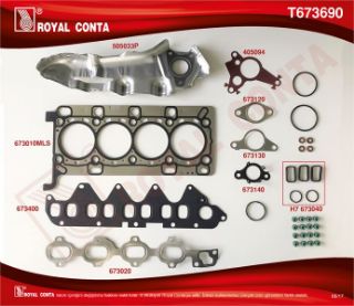 ÜST TAKIM CONTA NISSAN QASHQAI 1,6 DCI (TURBO KOMPRESSÖR CONTASI IÇERMEZ) REINZ SUPAP LASTIKLI resmi