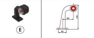 LED UC HAT ISARET LAMBASI 90º ACILI 135MM. resmi