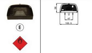 ARKA PLAKA VE POZISYON LAMBASI FORD P-100 SİYAH resmi