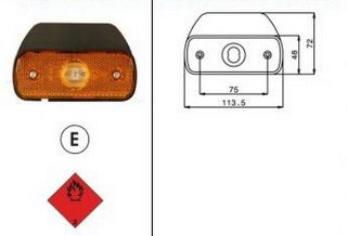 SIDEMARKER DISA BAG.AYAK 24V 250MM TEK LED resmi