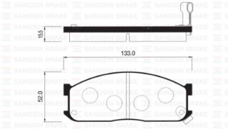 ÖN BALATA KİA BESTA 2.2D 96 BESTA 2.7D 99 MAZDA E2000 E2200 91-03 GDB737 resmi