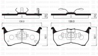 ÖN BALATA DİSK KİA CAPITAL-MAZDA 626 83-87 GDB1036-GDB354 resmi