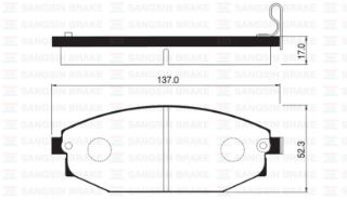 ÖN BALATA DİSK HYUNDAİ GALLOPER I-II 2.5TD-3.0 V6 91-03 -TOYOTA HİLUX PIC 2.5 D-4D05 GDB3232 resmi