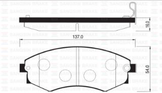 ÖN BALATA ELANTRA 1.8-2.0 00 SONATA 2.0-2.4-2.5 98-01 COUPE 2.0 16V 97-02 GDB3256-GDB3283-GDB895 resmi
