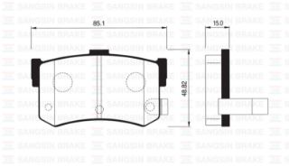 ARKA BALATA DİSK HYUNDAİ SONATA 93-98 GDB994 resmi