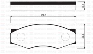 ÖN BALATA VANETTE-SERANA BLUEBIRD-PİCK-UP 2.5D 92-98 GDB367-GDB318 resmi