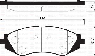 ÖN BALATA LACETTİ 1.4-1.6-1.8 2.0D 04 NUBIRA 1.4-1.6-1.8 2.0D 04 GDB3347-GDB3171-GDB3345 resmi