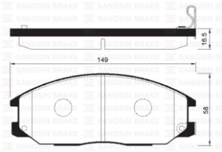 ÖN BALATA STAREX 2.5 CRDI 05 H1 10.06 SSANGYONG REXTON 2.7 XDİ 11 GDB3412-GDB3257-GDB3244 resmi