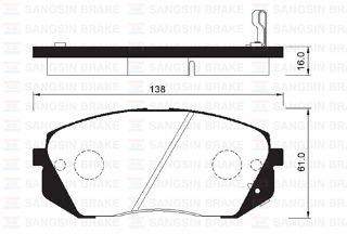 ÖN BALATA HYUNDAİ İX35 2.0-2.0 CRDİ 10 CARENS III 06 SPORTAGE 06 D4EAD1B MOTOR İÇİN GDB3461 TUCSON 10 resmi