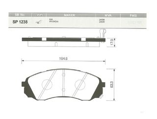 ÖN BALATA CARNİVAL III 2.7 V6-2.9CRDI CRDI LX 06 SEDANA 2.7-2.9D 06 GDB3448 resmi