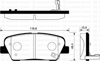 FREN BALATASI ARKA DIZEL SANTAFE/GENESIS/SORENTO/MUSSO 11- resmi