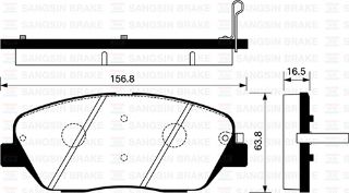 ÖN BALATA DİSK KİA MOHAVE-BORREGO 3.8 V6 07 resmi