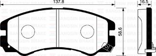 ÖN BALATA FRONTERA 92-98 İSUZU TROPPER 91 GDB1186-GDB3162 resmi