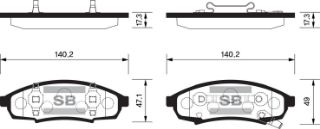 ÖN BALATA DİSK BUICK REGAL 91-97 CHEVROLET LUMINA 89-94 MALIBU 91-97 GDB4014 resmi