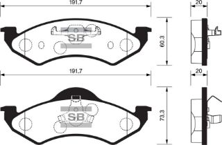 ÖN BALATA DİSK DODGE DAKOTA-DURANGO 00-02 resmi
