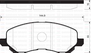 ÖN BALATA LANCER SEDAN 03 LANCER SPORTBACK 08 GALANT 97-04 GDB3287-GDB4141-GDB4142 resmi