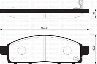 ÖN BALATA L200 PİCK-UP 2.5DI-D KBT-KAT 05-10 L200 2.5DI-D 07-10 GDB3435 resmi