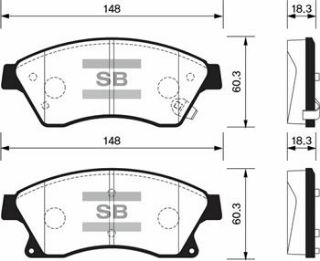 ÖN BALATA 15 INC ASTRA J 1.3 CDTI-1.4-1.4 TURBO-1.6 1.7 CDTİ 2.0CDTİ 10 AVEO 11 CRUZE 11 GDB1843 resmi
