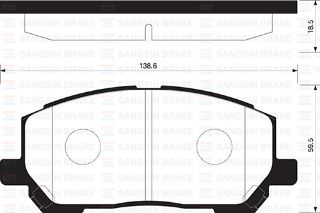 BALATA ÖN DİSK LEXUS RX 3.0 TOYOTA HIGHLANDER 01-07 GDB3286 resmi